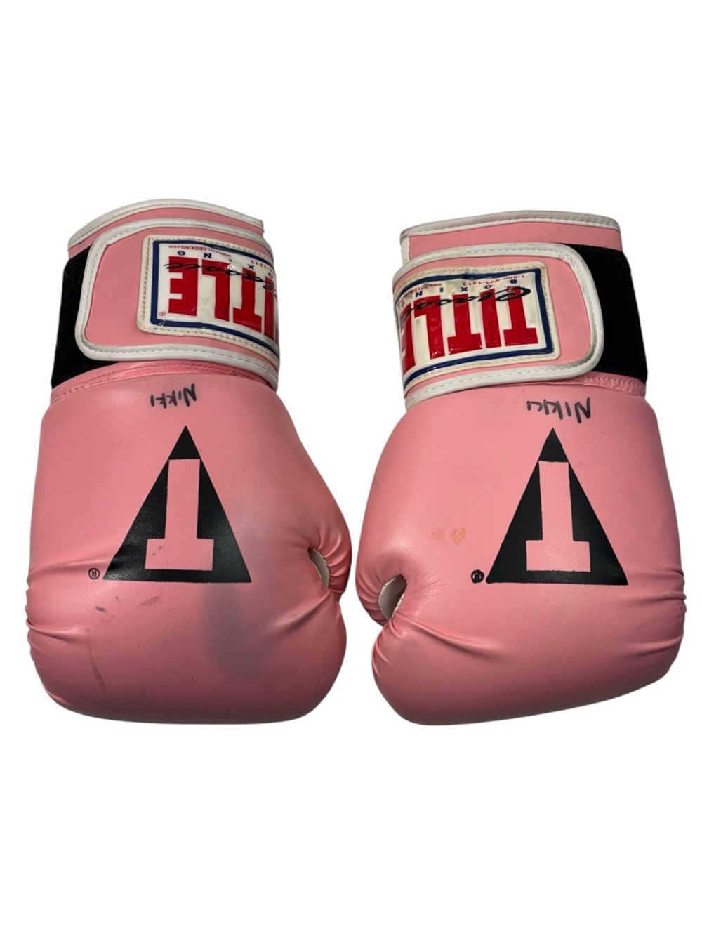 Title Classic Pink Women's Genuine Leather 12oz Boxing MMA Gloves Training Gym